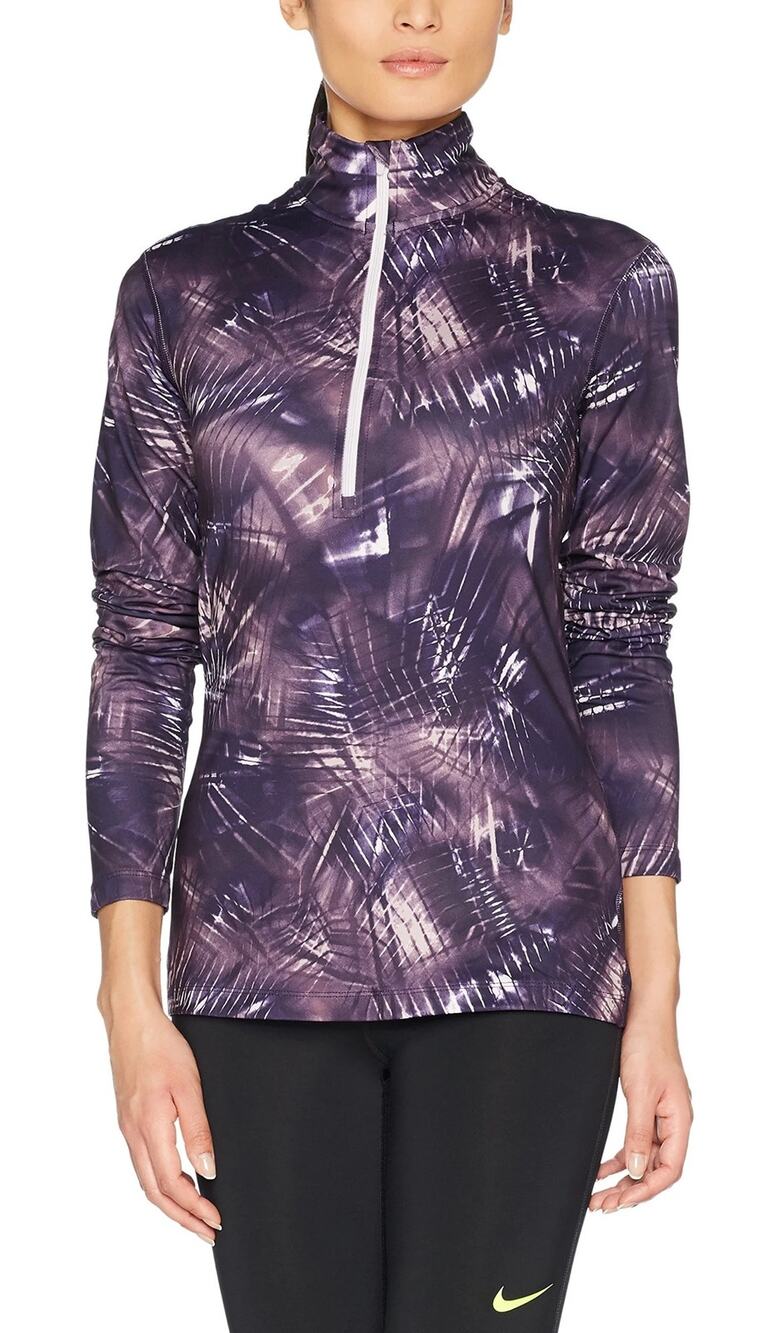 Nike Pro Womens size Small Warm Dri-Fit Half Zip Jacket Pullover Purple Dynasty